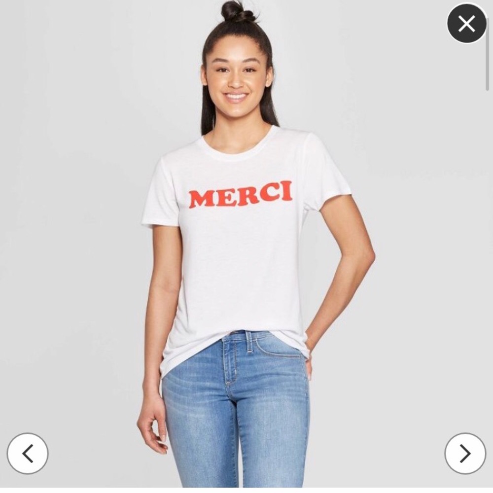 NWT Modern Lux Merci Graphic T-Shirt Junior XXL